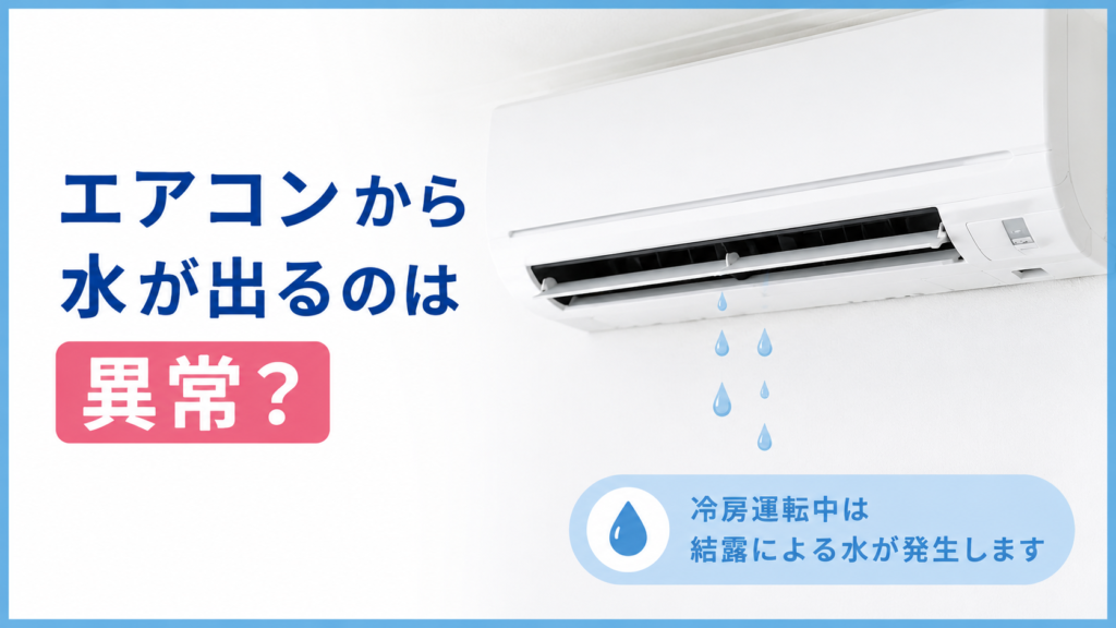 エアコンから水が出るのは異常？