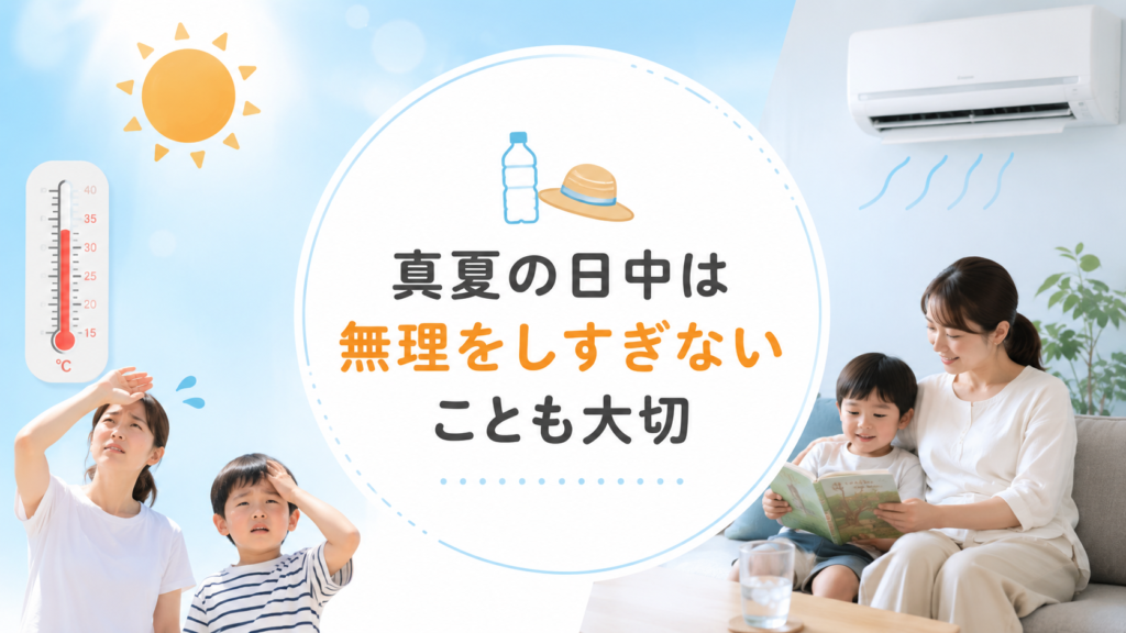 真夏の日中は無理をしないことも大切