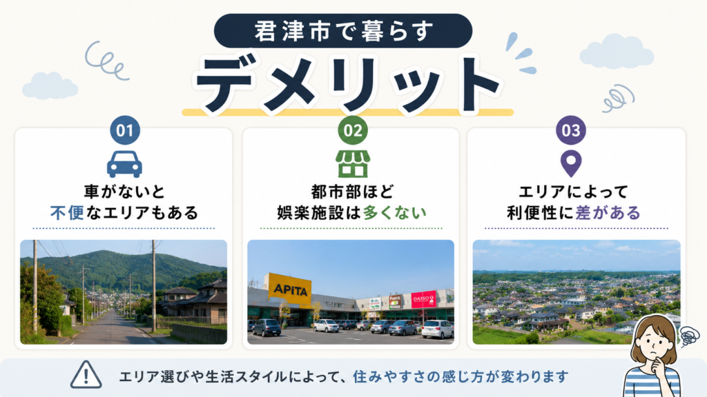 君津で暮らすデメリット