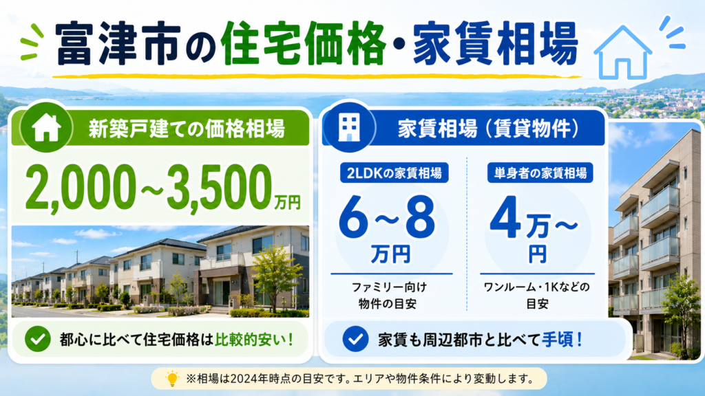 富津市の住宅価格や家賃相場