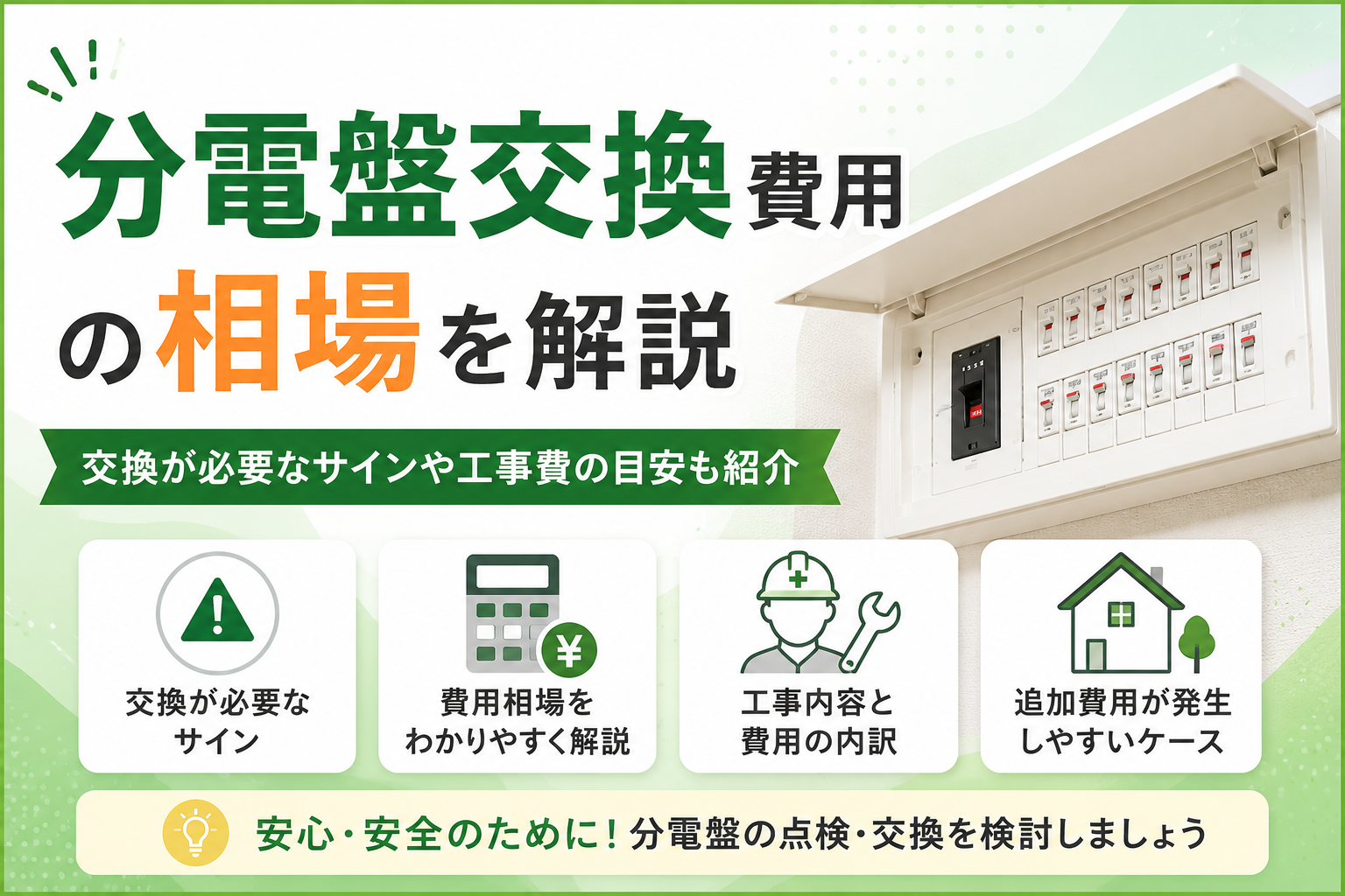 分電盤交換費用の解説