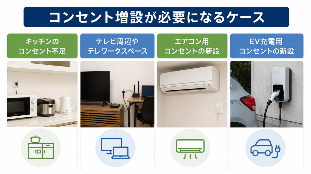 コンセント増設が必要になるケース