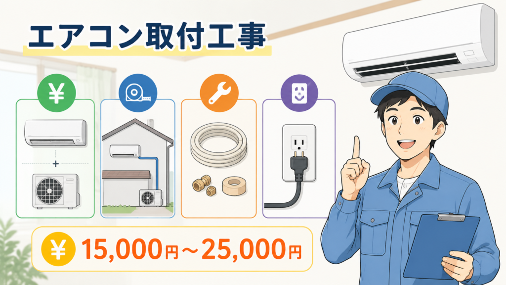 エアコン取付工事の費用目安