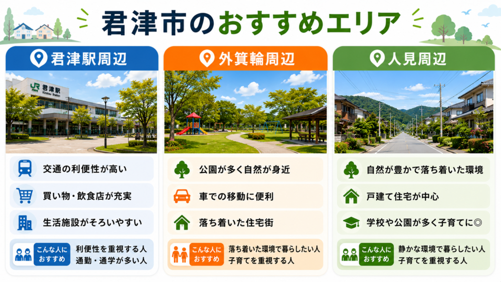 君津のおすすめエリア
