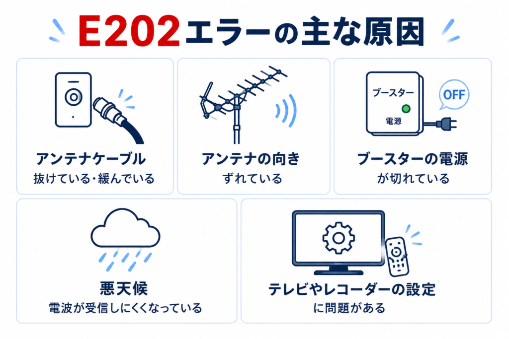E202エラーの主な原因