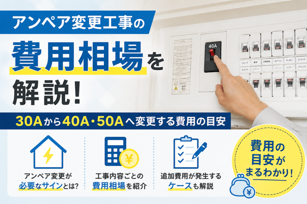 アンペア変更の費用相場