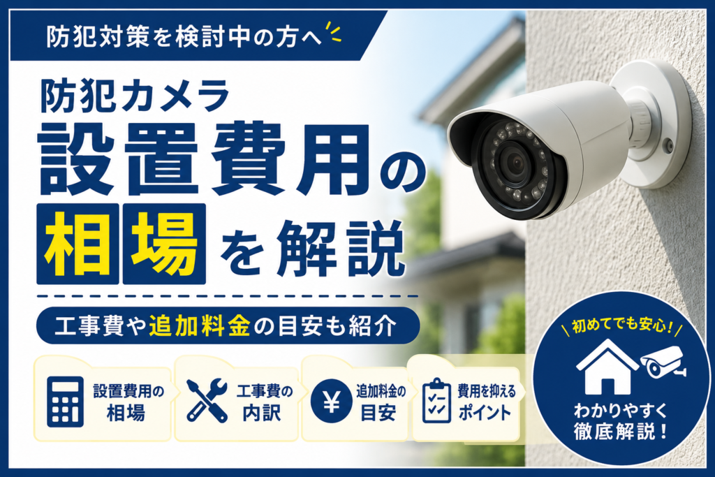 防犯カメラ設置費用目安