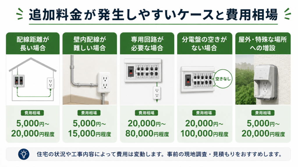 追加費用が発生しやすいケース