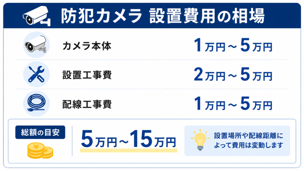 防犯カメラ設置費用の相場