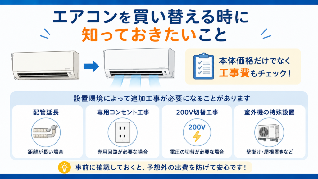 エアコン買い替え知っておきたいこと