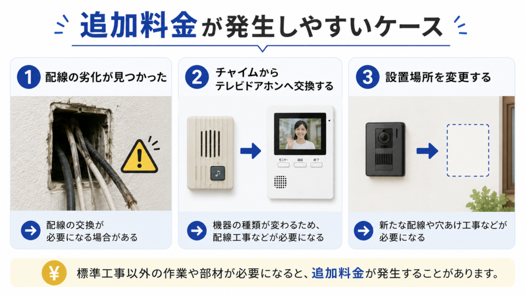 追加料金が発生しやすいケース