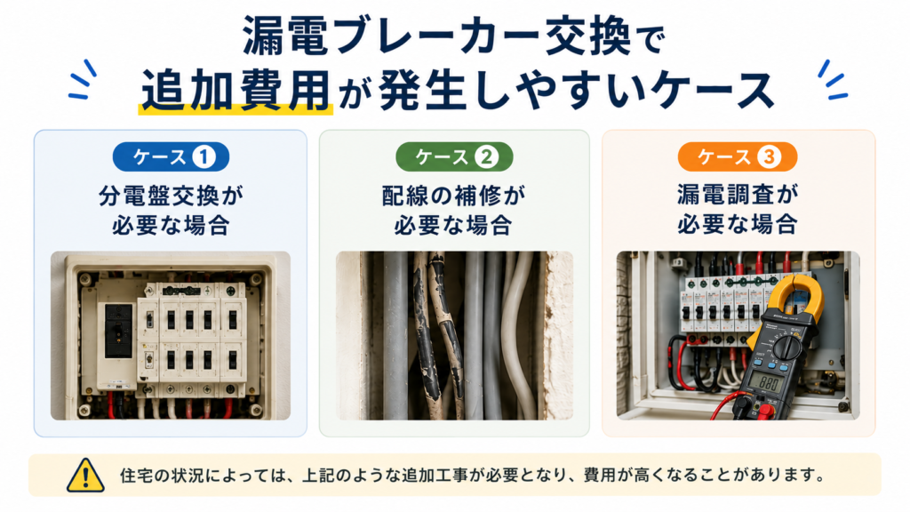追加費用の発生するケース