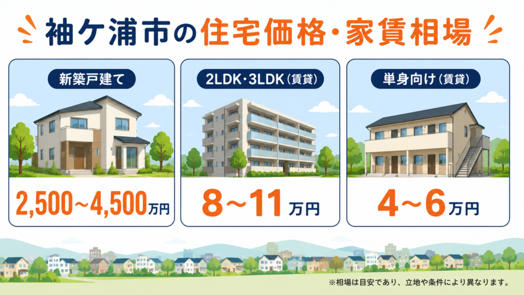 袖ヶ浦の家賃相場