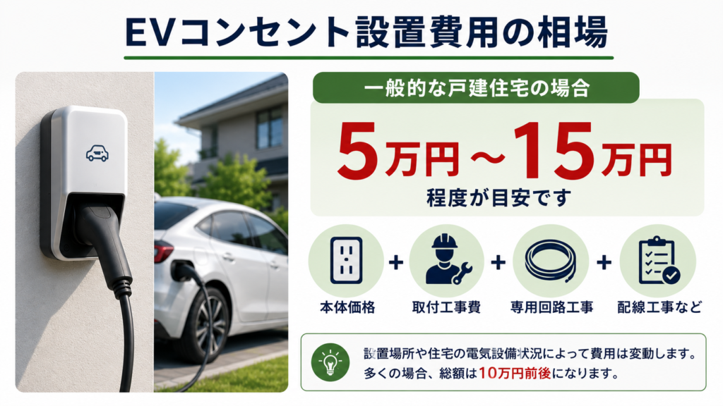EVコンセント設置費用相場