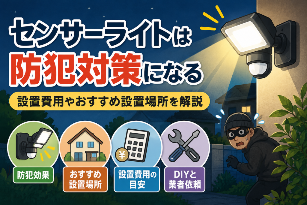 センサーライトは防犯対策になる