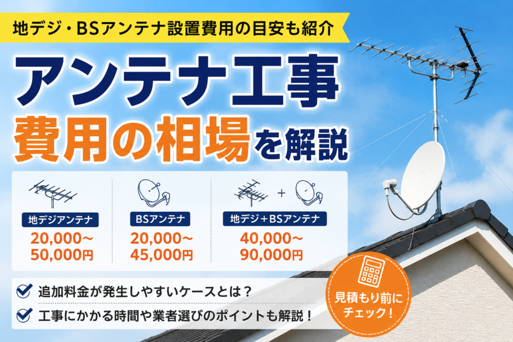 アンテナ工事の費用相場