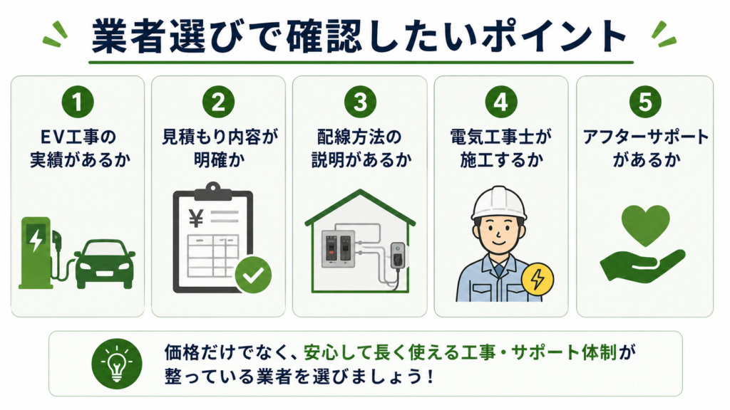 業者選びで確認したいポイント
