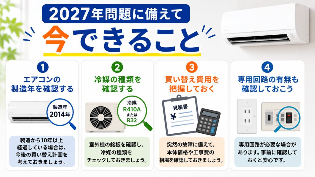 エアコン2027年問題に備えて