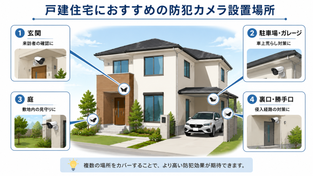 防犯カメラの設置場所
