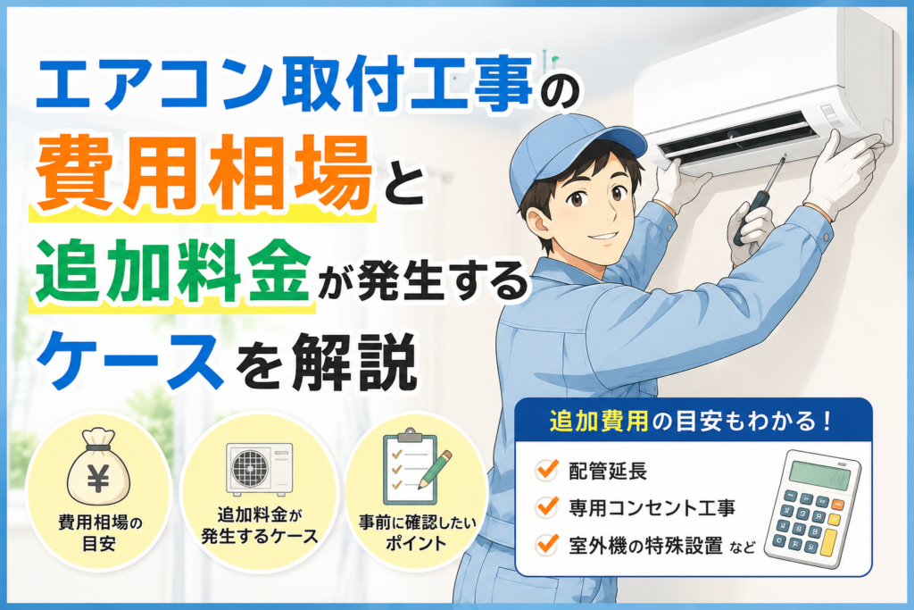 エアコン追加工事の費用目安